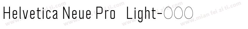 Helvetica Neue Pro   Light字体转换